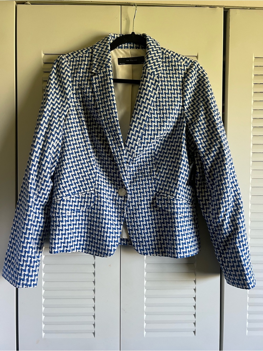 The Limited - Women’s Blue & White Patterned Blazer - Size Medium - NWT - Picture 3 of 6